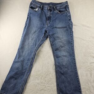 L.l bean jeans women 18 Reg med wash 5 pocket